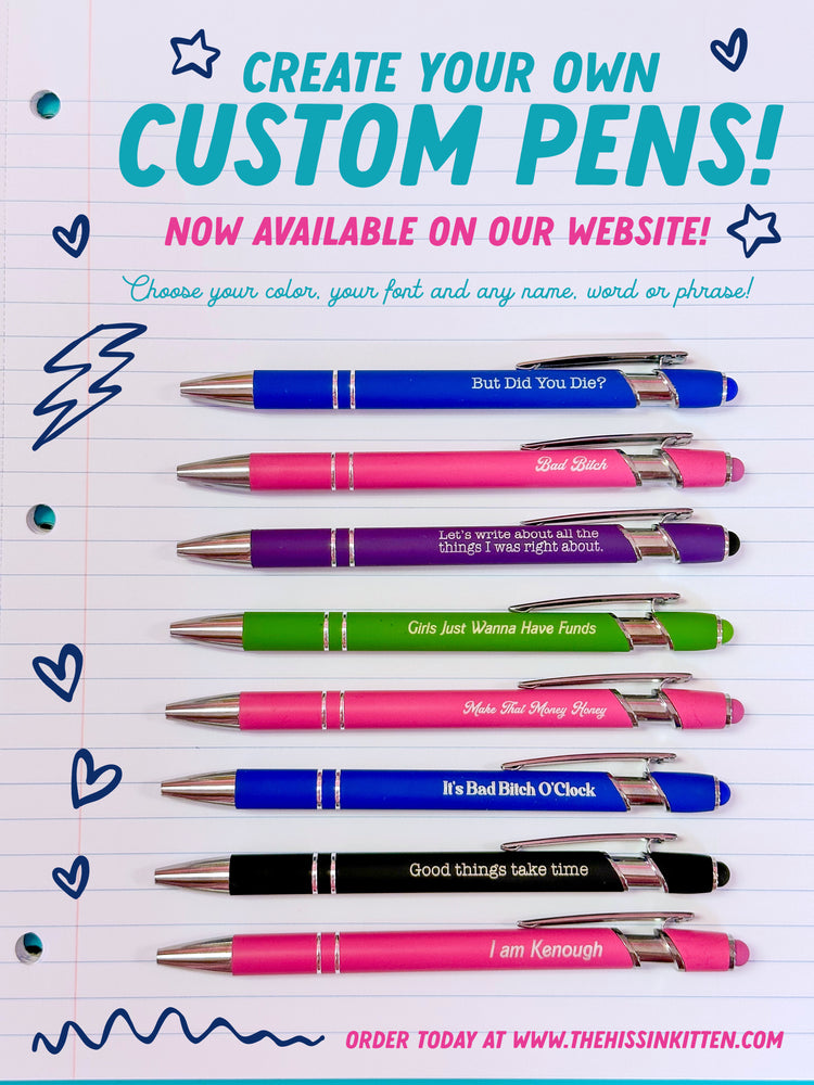 CUSTOM PENS - Engrave any name/phrase/words!