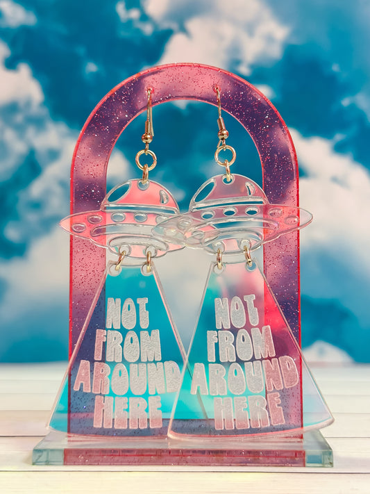 Not From Around Here UFO Earrings