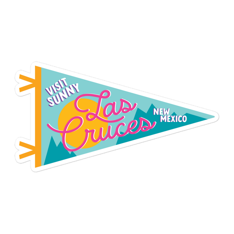 Visit Sunny Las Cruces Pennant - Sticker