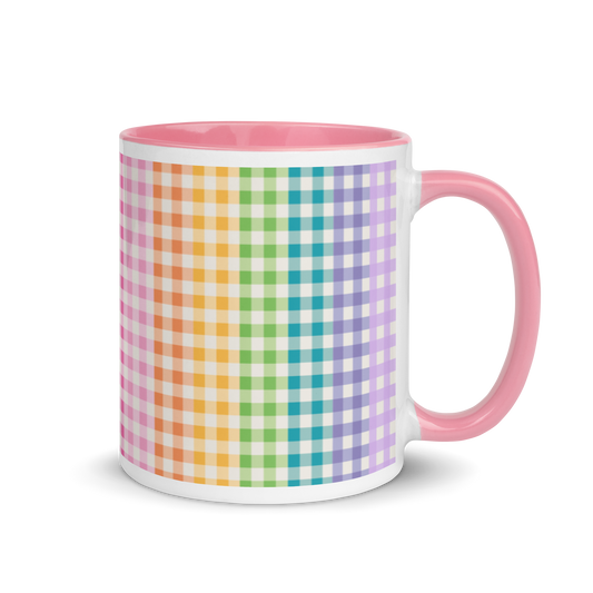 Rainbow Gingham Mug!