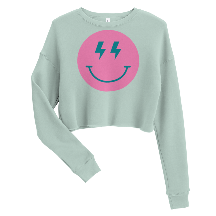 Lightning Bolt Smile - Crop Sweatshirt